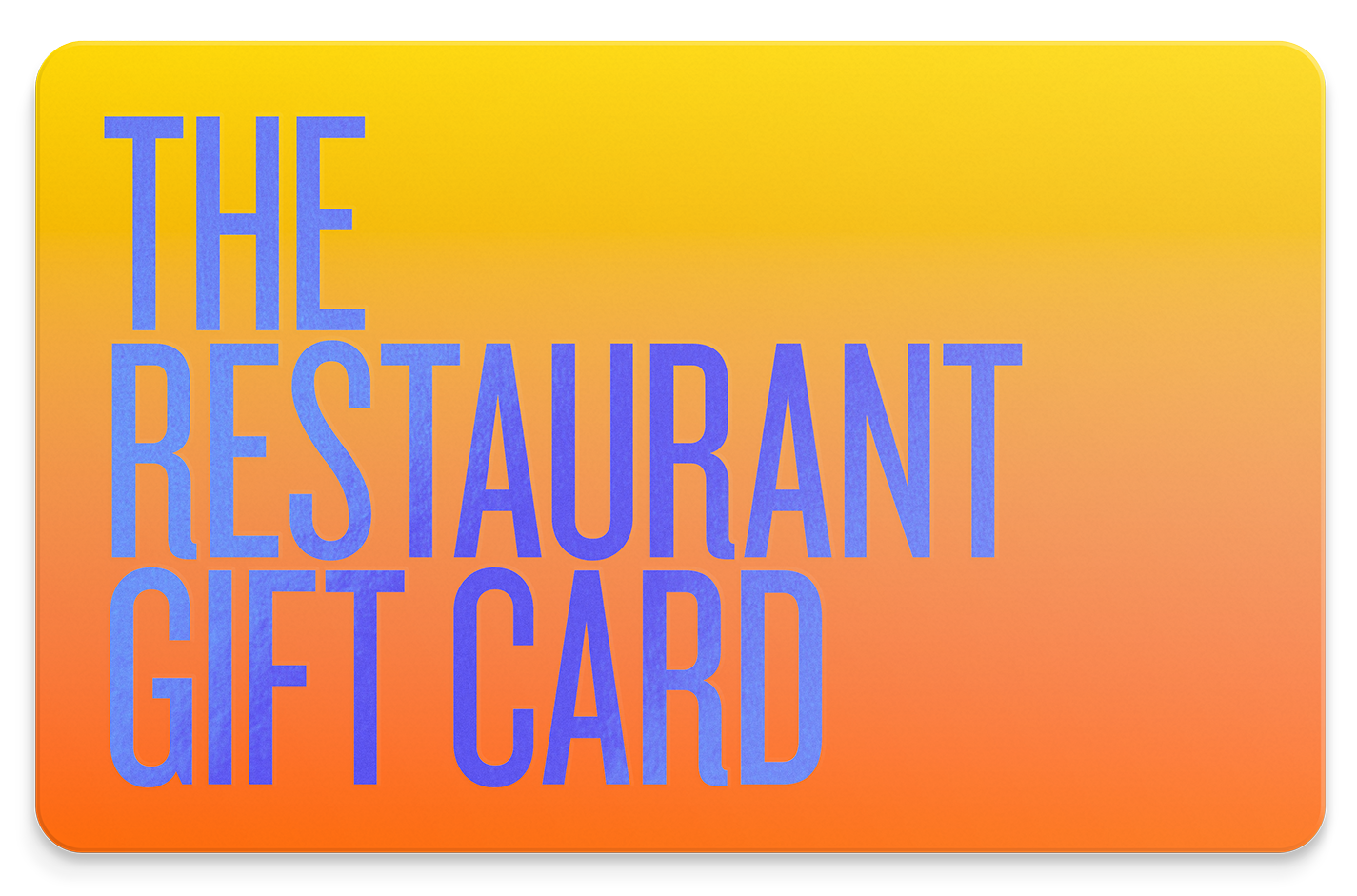 Restaurant card promotion
